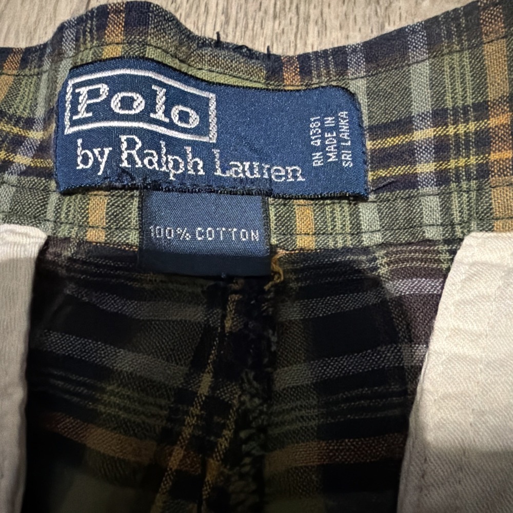 Polo Ralph Lauren Cargo Shorts Men Multicolor 32 Plaid Cotton Utility Outdoor - Picture 4 of 8
